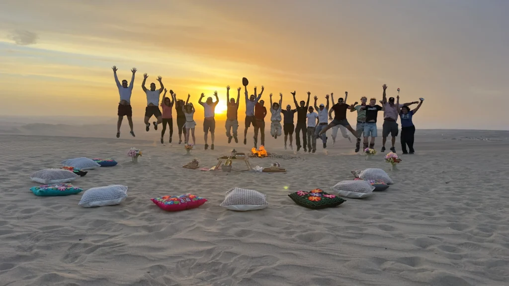 Person Jumping In a beach